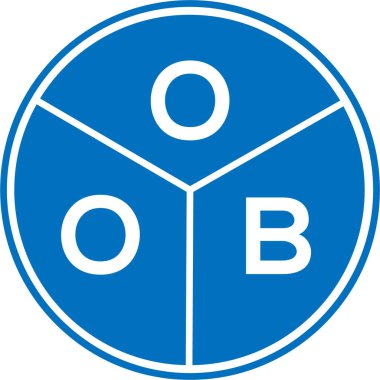 Beyaz arka planda OB harfli logo tasarımı. Yaratıcı yuvarlak harf logosu kavramı. OOb harf tasarımı.