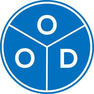 Beyaz arka planda OOD harfi logo tasarımı. Vardiya subayı yaratıcı daire harfi logosu. OOD harf tasarımı.