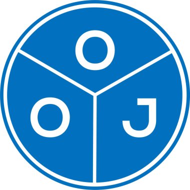 Beyaz arka planda OJ harf logosu tasarımı. OJ yaratıcı daire harfi logosu konsepti. OOJ harf tasarımı.