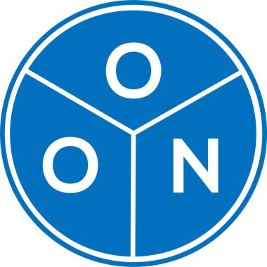 Beyaz arka planda OON harfi logo tasarımı. Yaratıcı yuvarlak harf logosu kavramı. OON harf tasarımı.