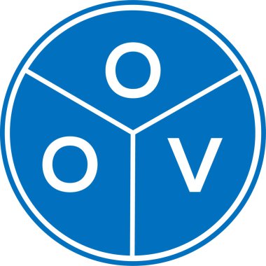Beyaz arka planda OOV harf logosu tasarımı. OOV yaratıcı daire harfi logosu konsepti. OOV harf tasarımı.