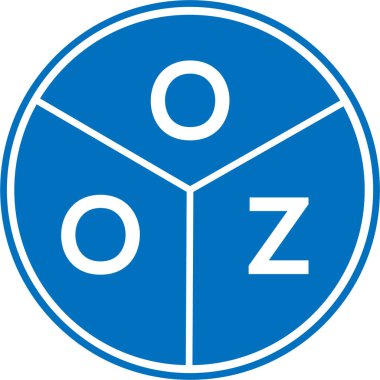 Beyaz arka planda OOZ harfli logo tasarımı. OOZ yaratıcı daire harfi logosu. OOZ harf tasarımı.