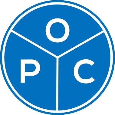 Beyaz arka planda OPC harf logosu tasarımı. OPC yaratıcı daire harfi logosu konsepti. OPC harf dizaynı. OPC harfi logo tasarımı beyaz arkaplanda. OPC yaratıcı daire harfi logosu konsepti. OPC harf tasarımı.
