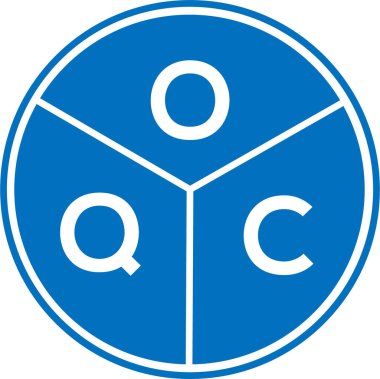 Beyaz arka planda OQC harf logosu tasarımı. OQC yaratıcı daire harfi logosu konsepti. OQC harf tasarımı.