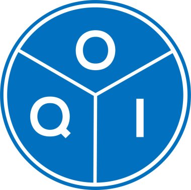 Beyaz arka planda OQI harf logosu tasarımı. OQI yaratıcı daire harfi logosu konsepti. OQI harf tasarımı.