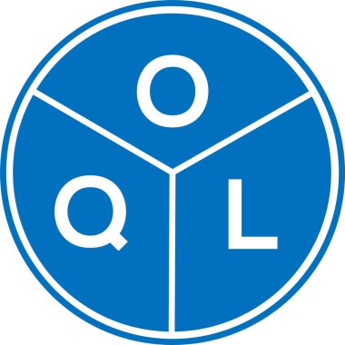 Beyaz arkaplanda OQL harf logosu tasarımı. OQL yaratıcı daire harfi logosu konsepti. OQL harf tasarımı.