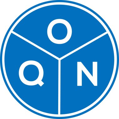 Beyaz arka planda OQN harfi logo tasarımı. OQN yaratıcı daire harfi logosu konsepti. OQN harf tasarımı.