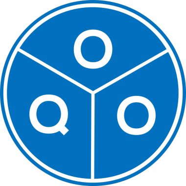 Beyaz arka planda OQO harf logosu tasarımı. OQO yaratıcı daire harfi logosu konsepti. OQO harf tasarımı.