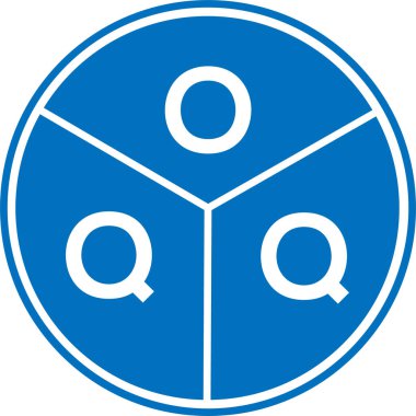 Beyaz arka planda OQQ harfi logo tasarımı. OQQ yaratıcı daire harfi logosu konsepti. OQQ harf tasarımı.
