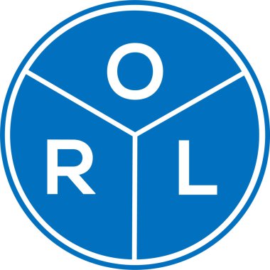 Beyaz arkaplanda ORL harf logosu tasarımı. ORL yaratıcı daire harfi logosu konsepti. ORL harf tasarımı.