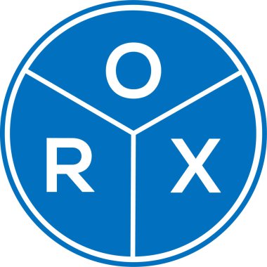 Beyaz arkaplanda ORX harfli logo tasarımı. ORX yaratıcı daire harfi logosu konsepti. ORX harf tasarımı.