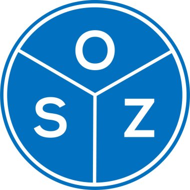 Beyaz arka planda OSZ harfi logo tasarımı. OSZ yaratıcı daire harfi logosu konsepti. OSZ harf tasarımı.