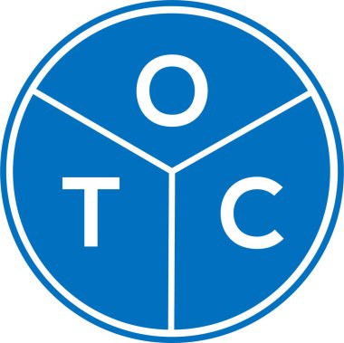 Beyaz arka planda OTC harf logosu tasarımı. OTC yaratıcı daire harfi logosu konsepti. OTC harf tasarımı.
