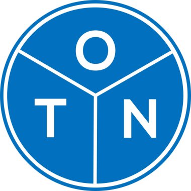 Beyaz arka planda OTN harf logosu tasarımı. OTN yaratıcı daire harfi logosu konsepti. OTN harf tasarımı.