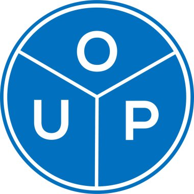 Beyaz arkaplanda OUP harf logosu tasarımı. Doug yaratıcı daire harfi logosu konsepti. OUP harf tasarımı. Beyaz arkaplanda OUP harfi logo tasarımı. Doug yaratıcı daire harfi logosu konsepti. OUP harf tasarımı.