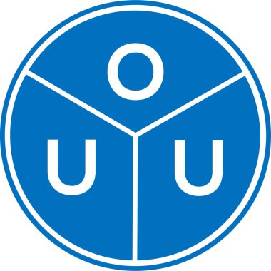 Beyaz arka planda OUU harf logosu tasarımı. Yaratıcı yuvarlak harf logosu kavramı. Evet, harf dizaynı. Beyaz arka planda senin harf logon tasarımı. Yaratıcı yuvarlak harf logosu kavramı. ouu harf tasarımı.