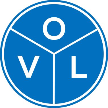 Beyaz arka planda OVL harf logosu tasarımı. OVL yaratıcı daire harfi logosu konsepti. OVL harf tasarımı.