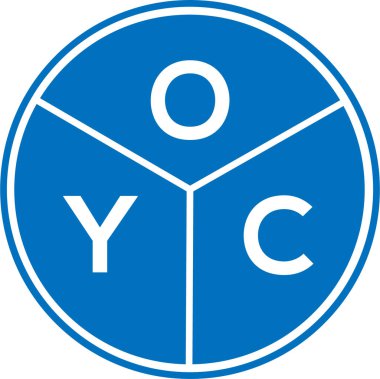 Beyaz arka planda OYC harf logosu tasarımı. OYC yaratıcı daire harfi logosu konsepti. OYC harf tasarımı.
