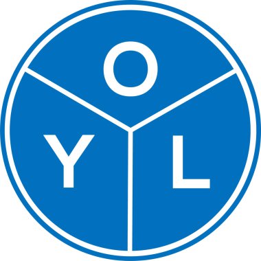 Beyaz arka planda OYL harf logosu tasarımı. OYL yaratıcı daire harfi logosu konsepti. OYL harf tasarımı.