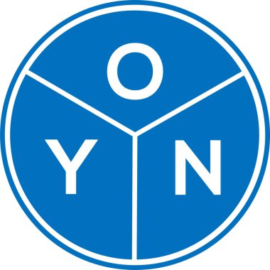 Beyaz arka planda OYN harf logosu tasarımı. OYN yaratıcı daire harfi logosu konsepti. OYN harf tasarımı.