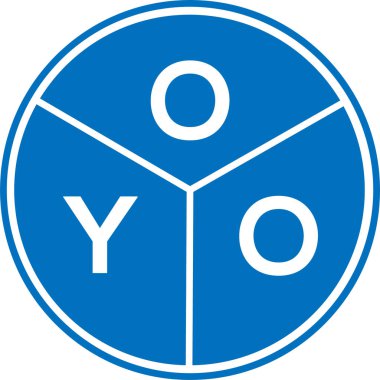Beyaz arka planda OYO harf logosu tasarımı. OYO yaratıcı daire harfi logosu. OYO harf tasarımı.