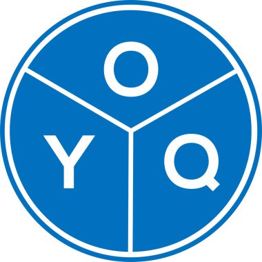 Beyaz arka planda OYQ harf logosu tasarımı. OYQ yaratıcı daire harfi logosu konsepti. OYQ harf tasarımı.