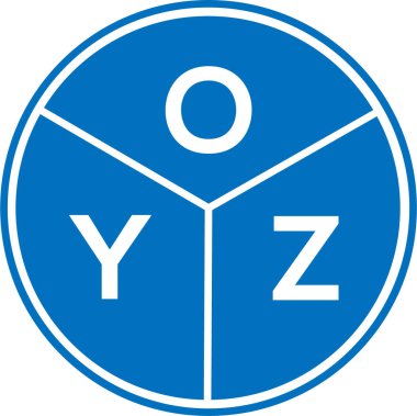 Beyaz arka planda OYZ harfi logo tasarımı. OYZ yaratıcı daire harfi logosu konsepti. OYZ harf tasarımı.
