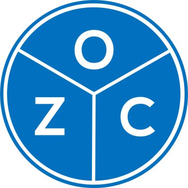 Beyaz arka planda OZC harf logosu tasarımı. OZC yaratıcı daire harfi logosu konsepti. OZC harf tasarımı.
