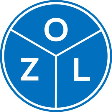Beyaz arka planda OZL harf logosu tasarımı. OZL yaratıcı daire harfi logosu konsepti. OZL harf tasarımı.