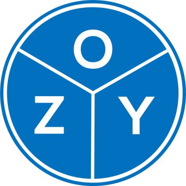 Beyaz arka planda ÖzY harf logosu tasarımı. ÖzY yaratıcı daire harfi logosu konsepti. ÖzY harf tasarımı.