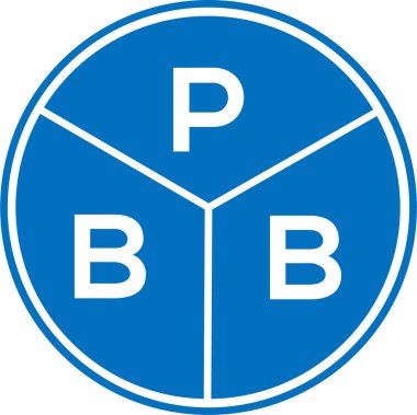 Beyaz arka planda PBB harfi logo tasarımı. PBB yaratıcı daire harfi logosu konsepti. PBB harf tasarımı.
