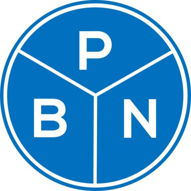 Beyaz arkaplanda PBN harf logosu tasarımı. PBN yaratıcı daire harfi logosu konsepti. PBN harf tasarımı.