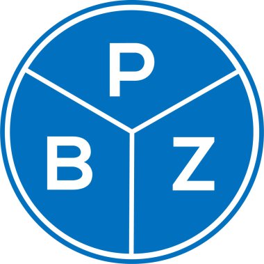 Beyaz arkaplanda PBZ harf logosu tasarımı. PBZ yaratıcı daire harfi logosu konsepti. PBZ harf tasarımı.