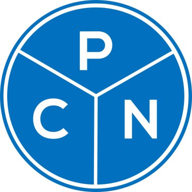 Beyaz arka planda PCN harf logosu tasarımı. PCN yaratıcı daire harfi logosu konsepti. PCN harf tasarımı.