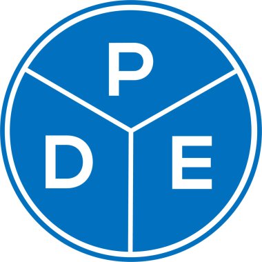 Beyaz arkaplanda PDE harf logosu tasarımı. PDE yaratıcı daire harfi logosu konsepti. PDE harf tasarımı. Beyaz arkaplanda PDE harf logosu tasarımı. PDE yaratıcı daire harfi logosu konsepti. PDE harf tasarımı.