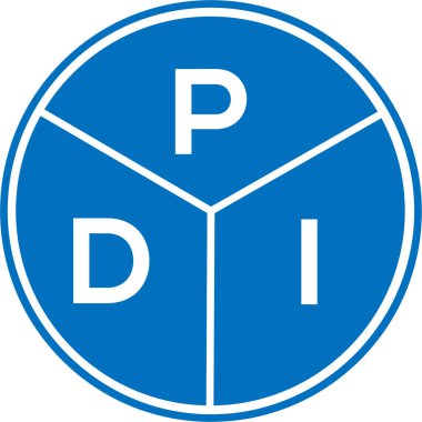 Beyaz arka planda PDI mektup logosu tasarımı. PDI yaratıcı daire harfi logosu konsepti. PDI harf tasarımı.