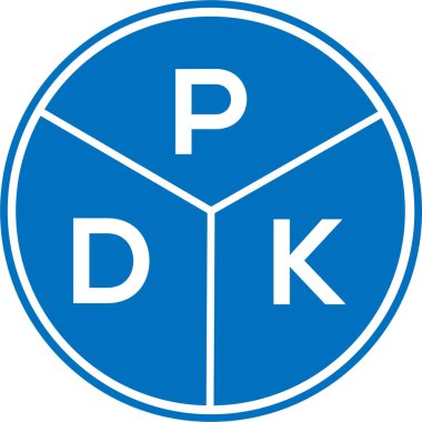 Beyaz arkaplanda PDK harf logosu tasarımı. PDK yaratıcı daire harfi logosu konsepti. PDK harf tasarımı.