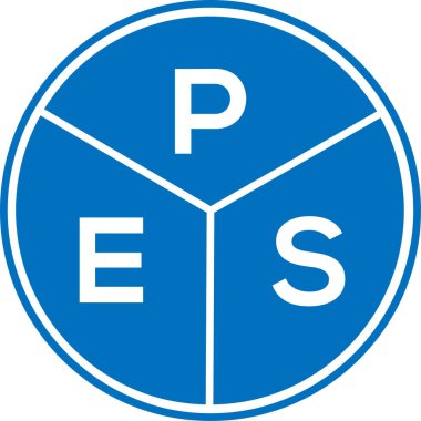 Beyaz arka planda PES harfli logo tasarımı. PES yaratıcı daire harfi logosu. PES harf dizaynı. Beyaz arkaplanda PES harfi logosu tasarımı. PES yaratıcı daire harfi logosu. PES harf tasarımı.