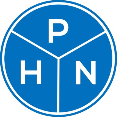 Beyaz arka planda PHN harf logosu tasarımı. PHN yaratıcı daire harfi logosu. PHN harf tasarımı.