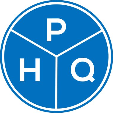 Beyaz arkaplanda PHQ harf logosu tasarımı. PHQ yaratıcı daire harfi logosu konsepti. PHQ harf tasarımı.