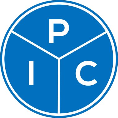 Beyaz arkaplanda PIC harf logosu tasarımı. PIC yaratıcı daire harfi logosu konsepti. PIc harf tasarımı. Beyaz arkaplanda PIc harf logosu tasarımı. PIC yaratıcı daire harfi logosu konsepti. PIc harf tasarımı.