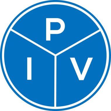 Beyaz arka planda PIV harfli logo tasarımı. PIV yaratıcı daire harfi logosu. PIV harf tasarımı.