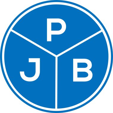 Beyaz arka planda PJB harfi logo tasarımı. PJB yaratıcı daire harf logosu konsepti. PJB harf tasarımı.