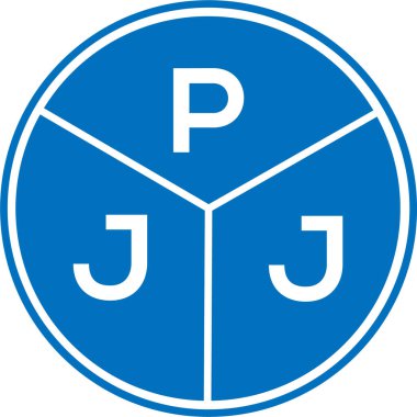 Beyaz arka planda PJJ harf logosu tasarımı. PJJ yaratıcı daire harfi logosu konsepti. PJJ harf tasarımı.