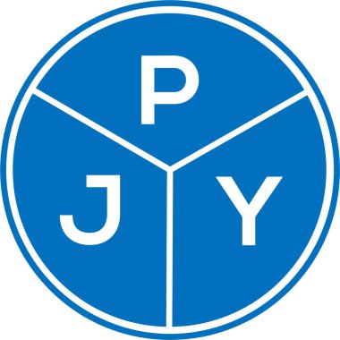 Beyaz arkaplanda PJY harf logosu tasarımı. PJY yaratıcı daire harfi logosu. PJY harf tasarımı.