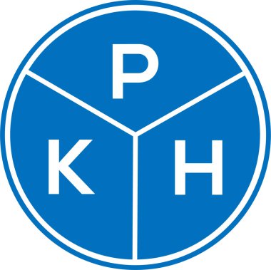 Beyaz arkaplanda PKH harf logosu tasarımı. PKH yaratıcı daire harfi logosu konsepti. PKH harf tasarımı.