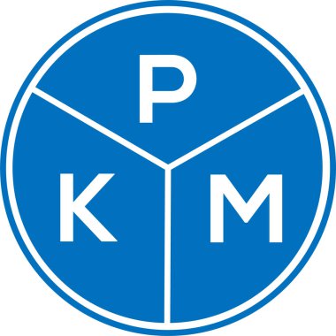 Beyaz arkaplanda PKM harf logosu tasarımı. PKM yaratıcı daire harfi logosu konsepti. PKM harf tasarımı.