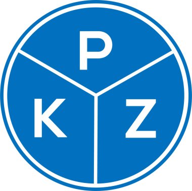 Beyaz arkaplanda PKZ harf logosu tasarımı. PKZ yaratıcı daire harfi logosu konsepti. PKZ harf tasarımı.