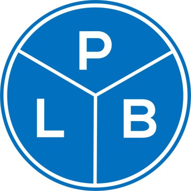 Beyaz arka planda PLB harfi logo tasarımı. PLB yaratıcı daire harfi logosu konsepti. PLB harf tasarımı.