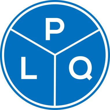 Beyaz arka planda PLQ harfi logo tasarımı. PLQ yaratıcı daire harfi logosu konsepti. PLQ harf tasarımı.